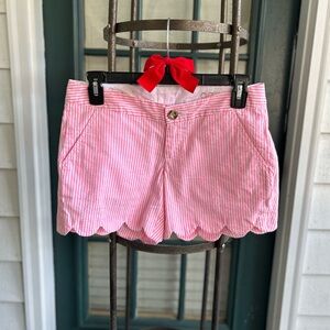 Lilly Pulitzer The Buttercup pink & white striped shorts size 00